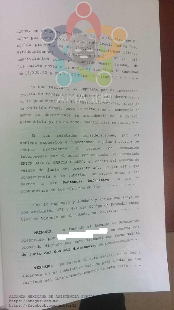 revocación en materia famililar